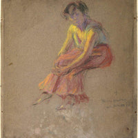 Seated Woman By Alice Pike Barney Fine Art Print