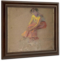Seated Woman By Alice Pike Barney Fine Art Print