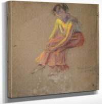 Seated Woman By Alice Pike Barney Fine Art Print
