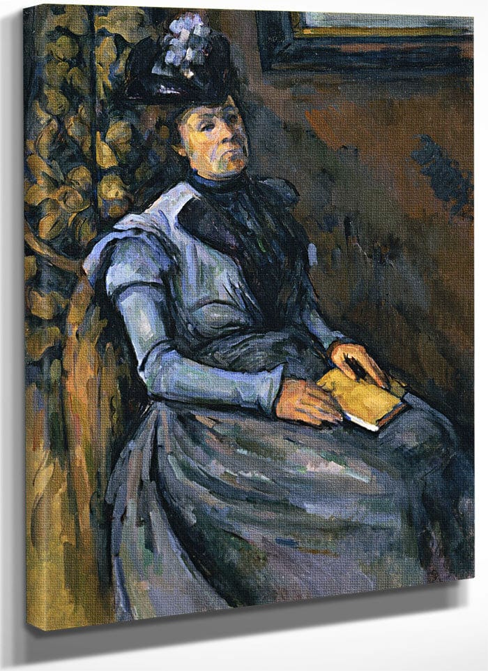Seated Woman In Blue By Paul Cezanne Fine Art Print