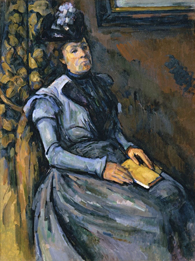 Seated Woman In Blue By Paul Cezanne Fine Art Print