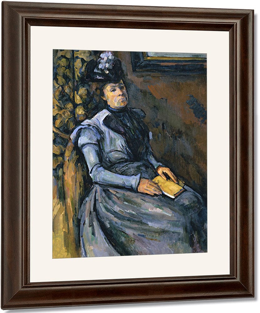 Seated Woman In Blue By Paul Cezanne Fine Art Print