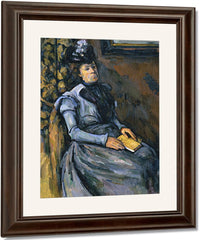 Seated Woman In Blue By Paul Cezanne Fine Art Print