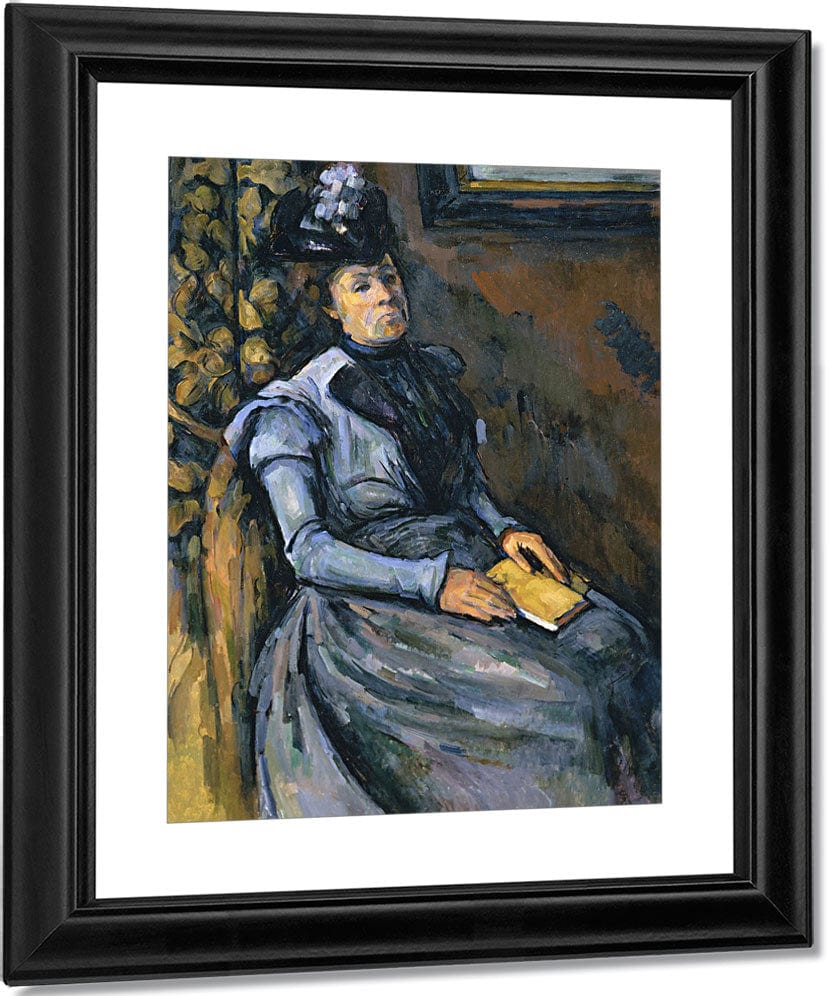 Seated Woman In Blue By Paul Cezanne Fine Art Print