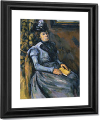 Seated Woman In Blue By Paul Cezanne Fine Art Print