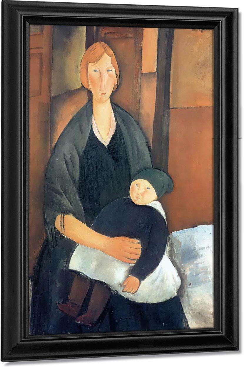 Seated Woman With Child 1919 By Amedeo Modigliani Fine Art Print