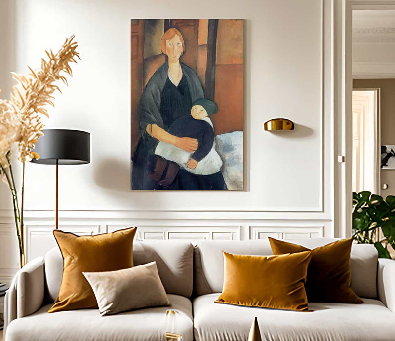 Seated Woman With Child 1919 By Amedeo Modigliani Fine Art Print