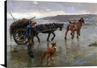 Seaweed Gatherers Painting Harold Harvey Canvas Art Fine Art Print