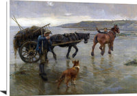 Seaweed Gatherers Painting Harold Harvey Canvas Art Fine Art Print