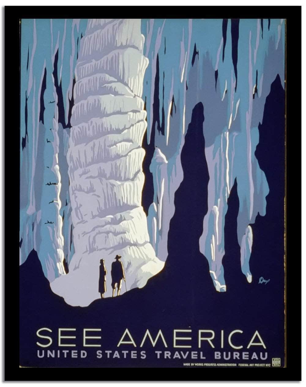 See America  Vintage Postera Fine Art Print