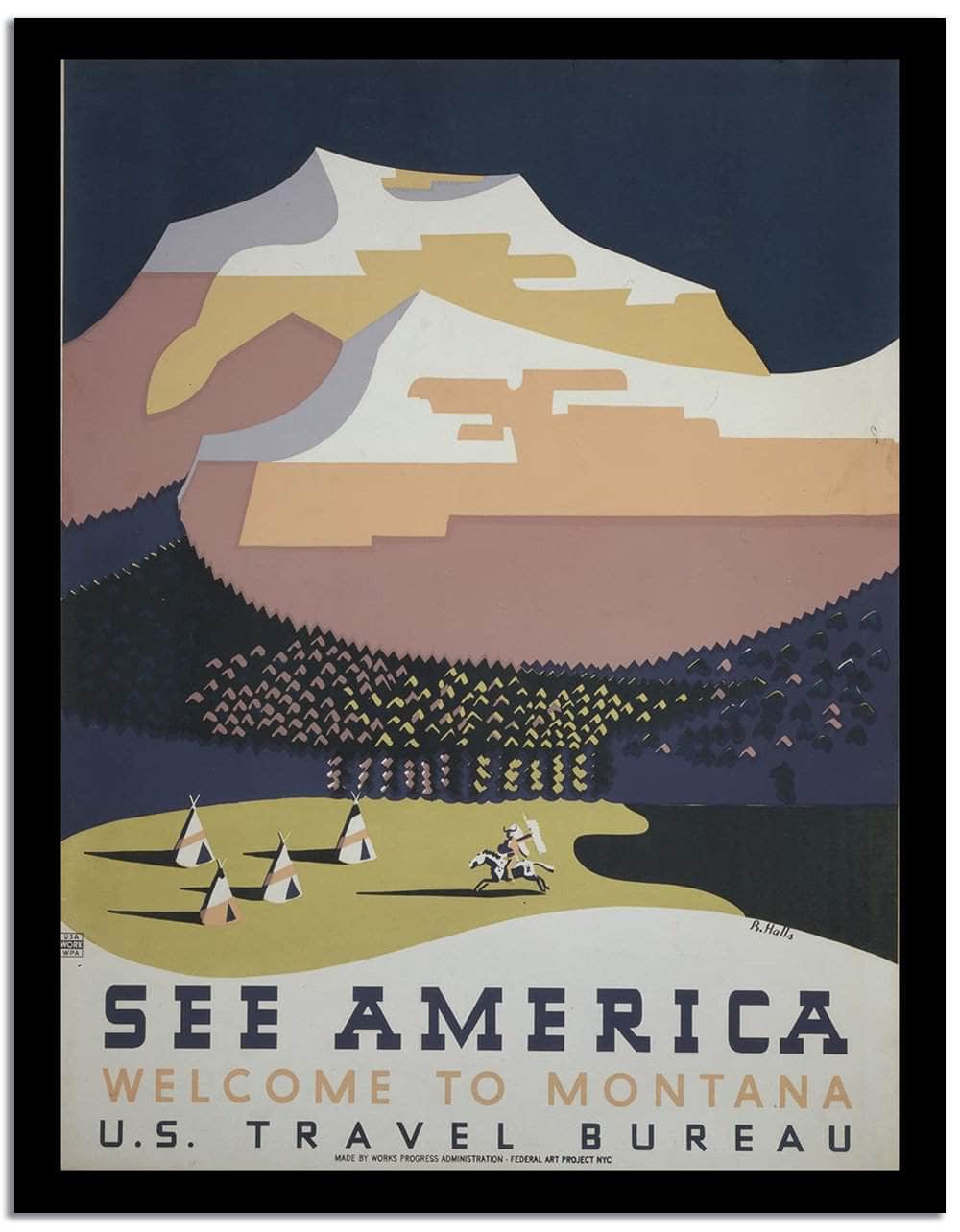 See America  Vintage Posterc Fine Art Print