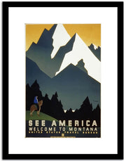 See America  Vintage Postere Fine Art Print