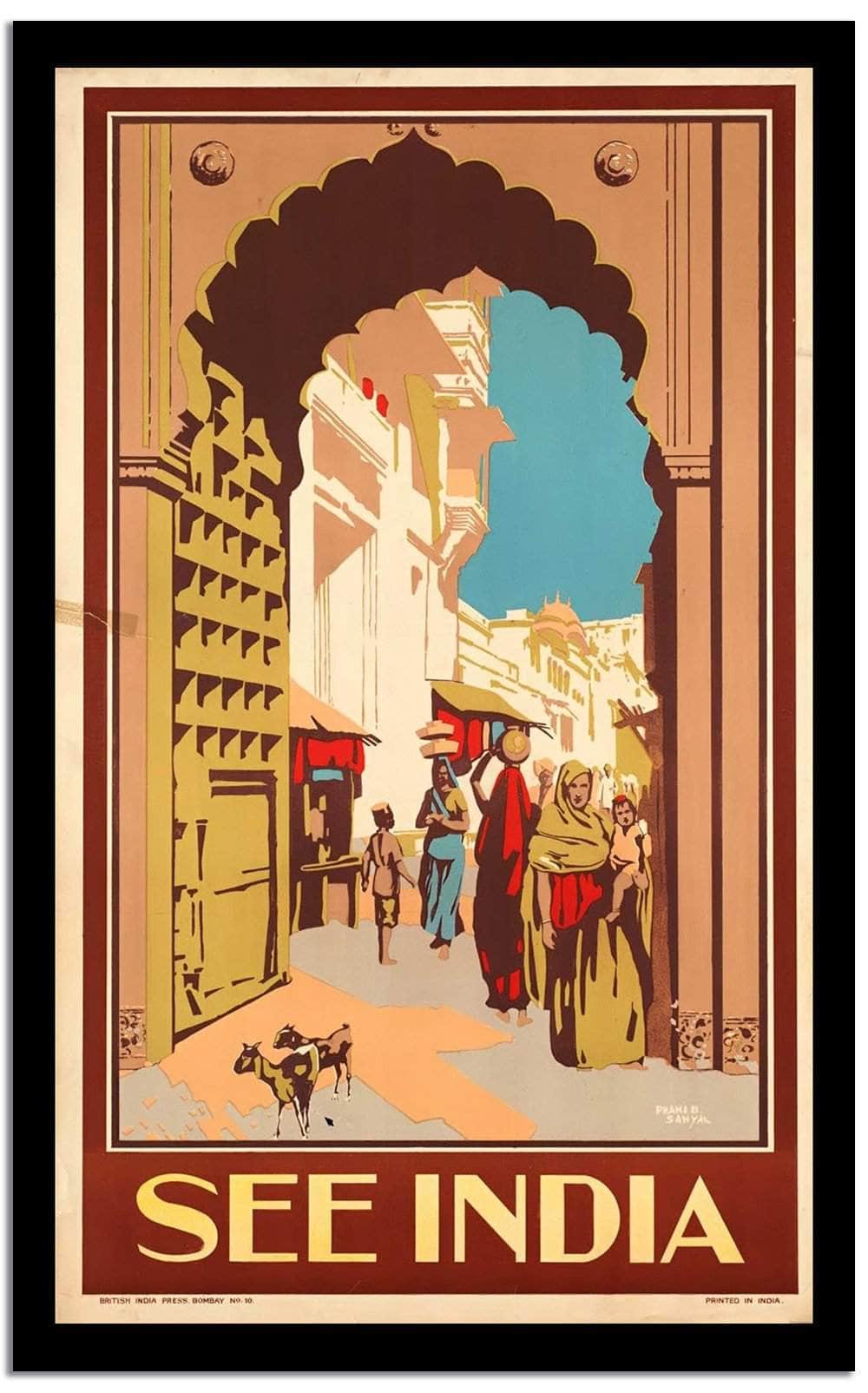See India  Vintage Poster Fine Art Print
