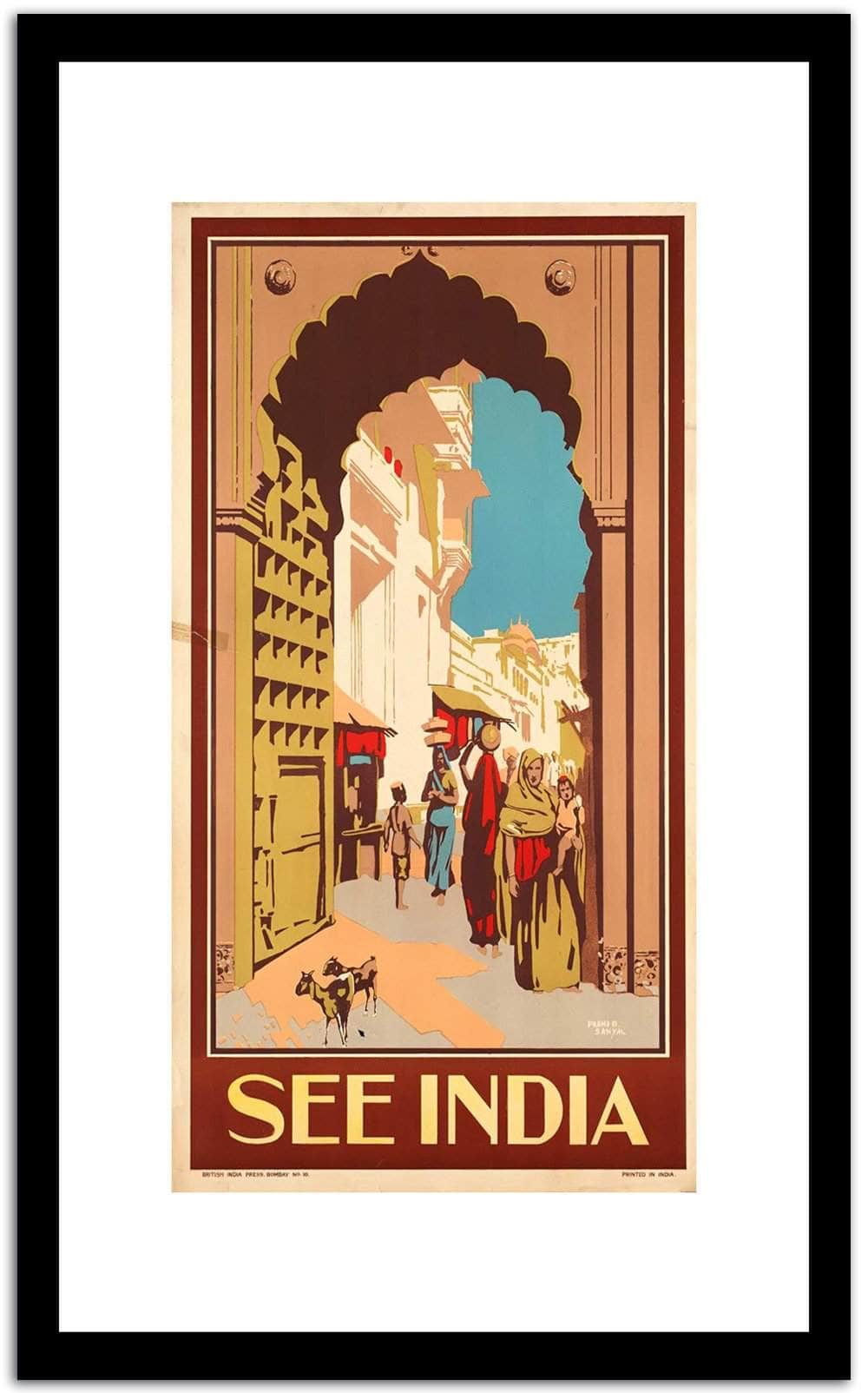 See India  Vintage Poster Fine Art Print