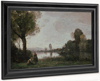 Seine Landscape Near Chatou 1855 Oil On Canvas 37X65Cm Alte Nationalgalerie Berlin By Jean Baptiste Camille Corot Fine Art Print