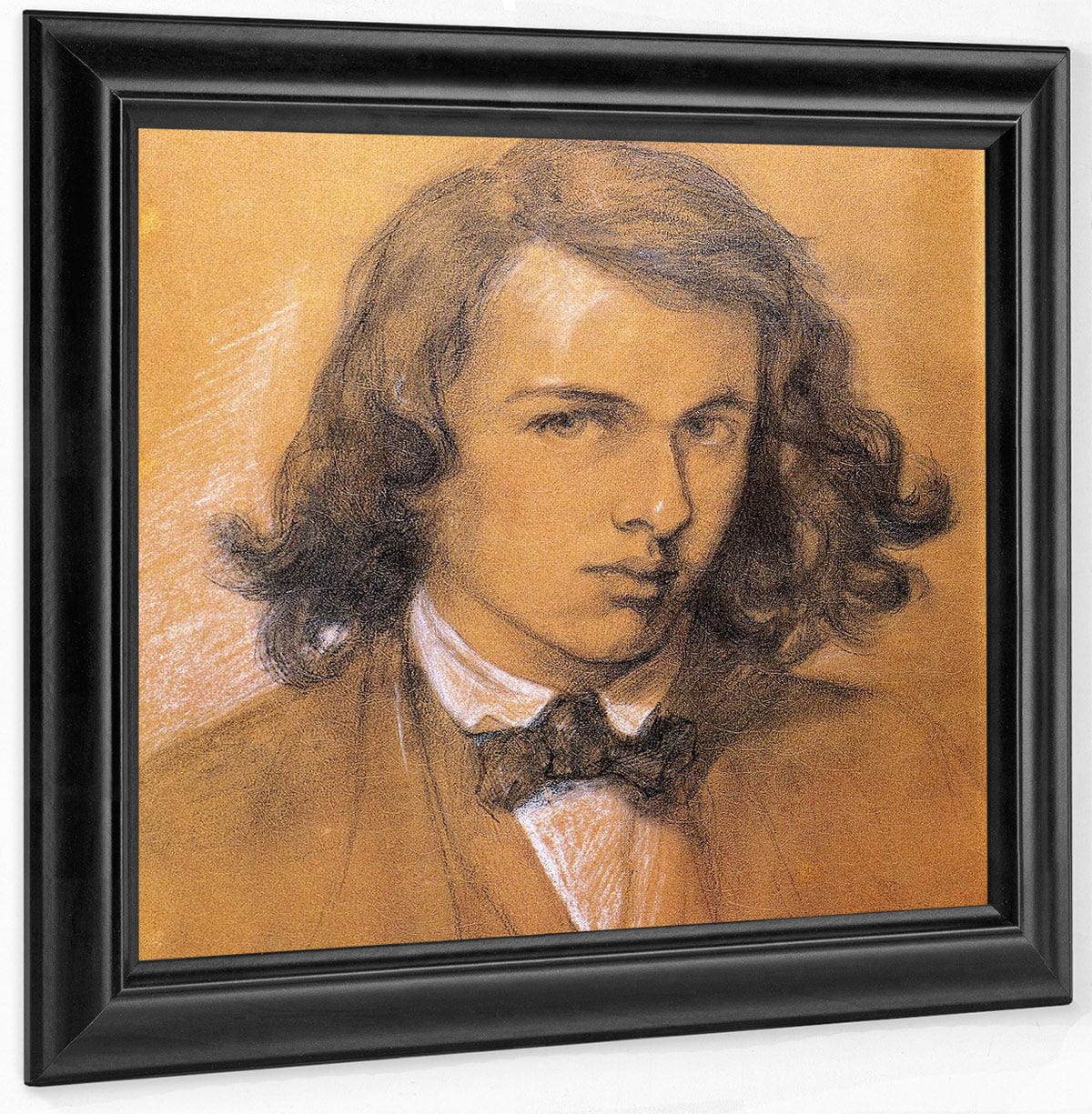 Self Portrait 1847 Chalk Pen National Portrait Gallery By Dante Gabriel Rossetti Fine Art Print
