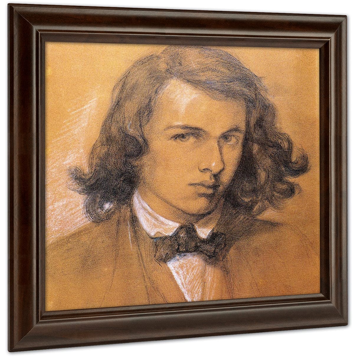 Self Portrait 1847 Chalk Pen National Portrait Gallery By Dante Gabriel Rossetti Fine Art Print