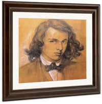 Self Portrait 1847 Chalk Pen National Portrait Gallery By Dante Gabriel Rossetti Fine Art Print