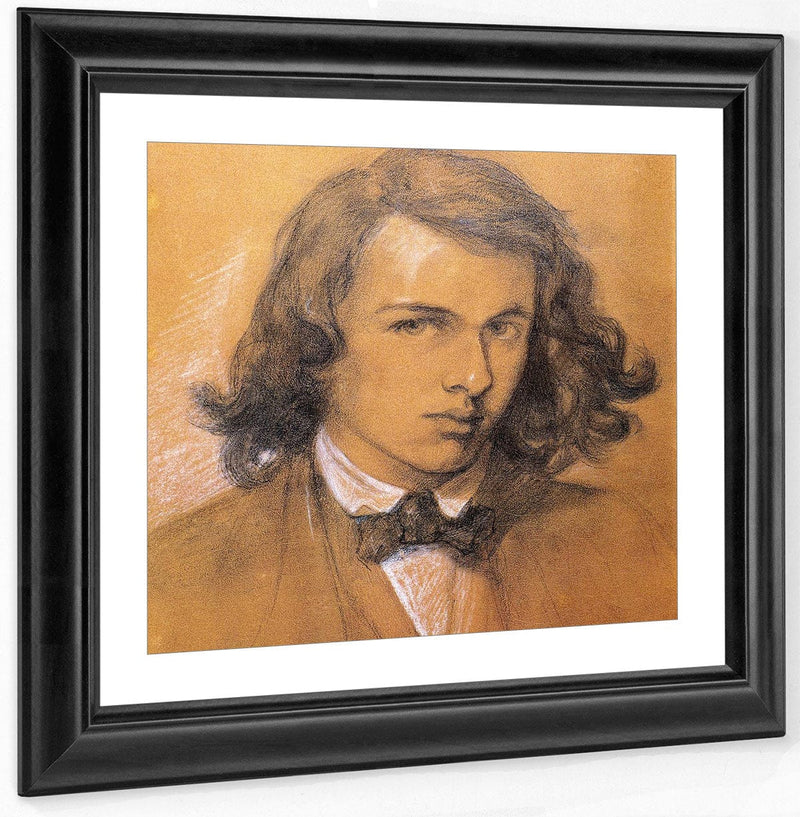 Self Portrait 1847 Chalk Pen National Portrait Gallery By Dante Gabriel Rossetti Fine Art Print