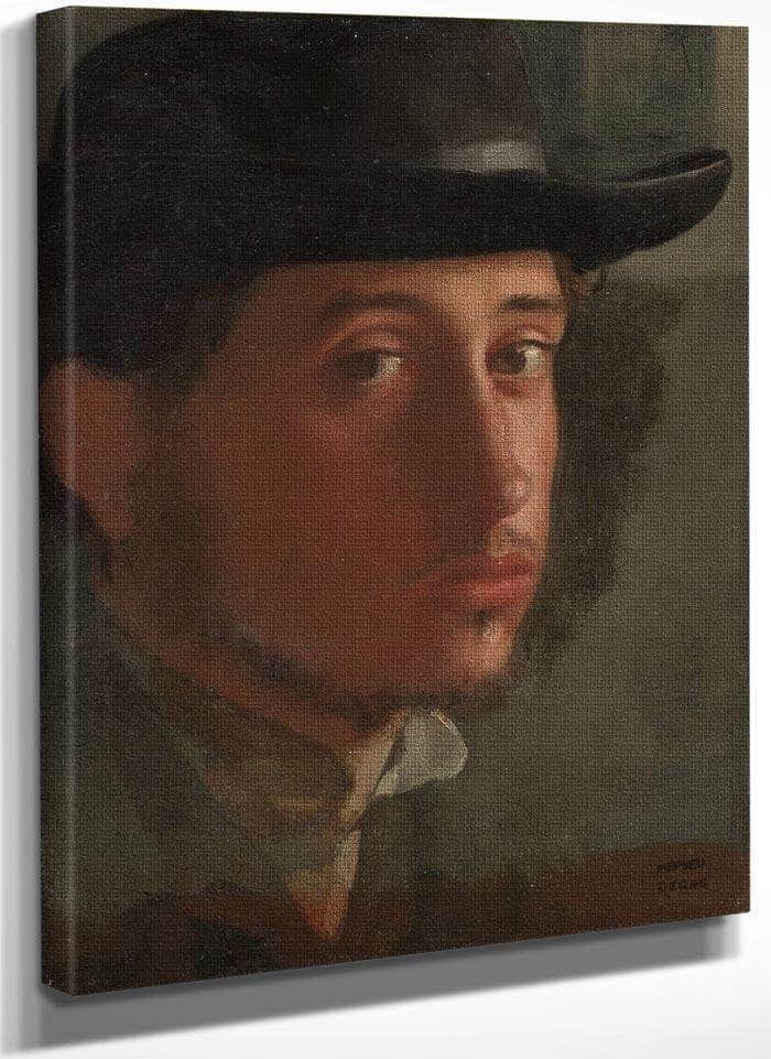 Self Portrait 1857 58 21X16 2Cm By Edgar Degas Fine Art Print