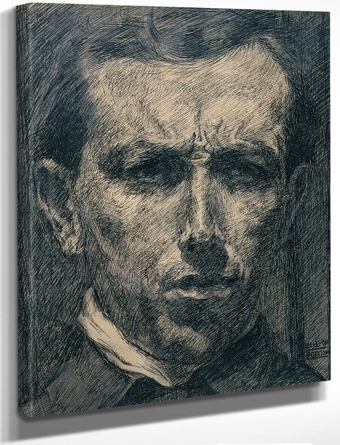 Self Portrait 1910 Ink And Graphite 26 X 22 2 Cm Met By Umberto Boccioni Fine Art Print