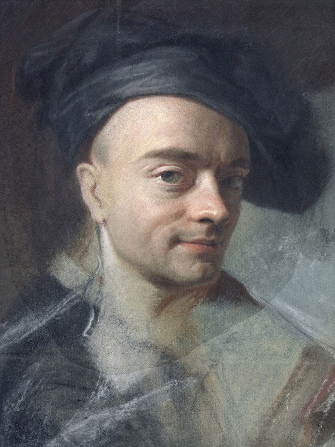 Self Portrait 2 By Maurice Quentin De La Tour Fine Art Print