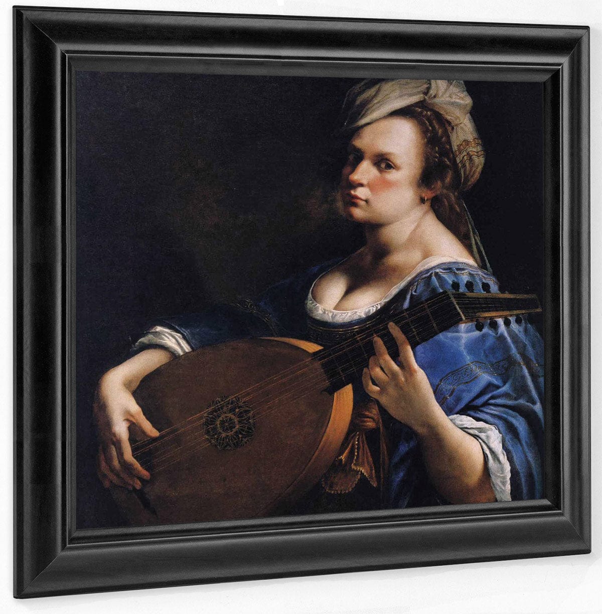 Self Portrait As A Lute Player 1617 By Artemisia Gentileschi Fine Art Print