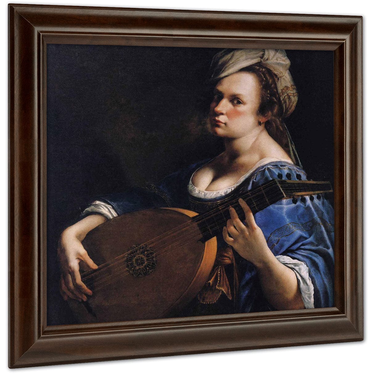 Self Portrait As A Lute Player 1617 By Artemisia Gentileschi Fine Art Print
