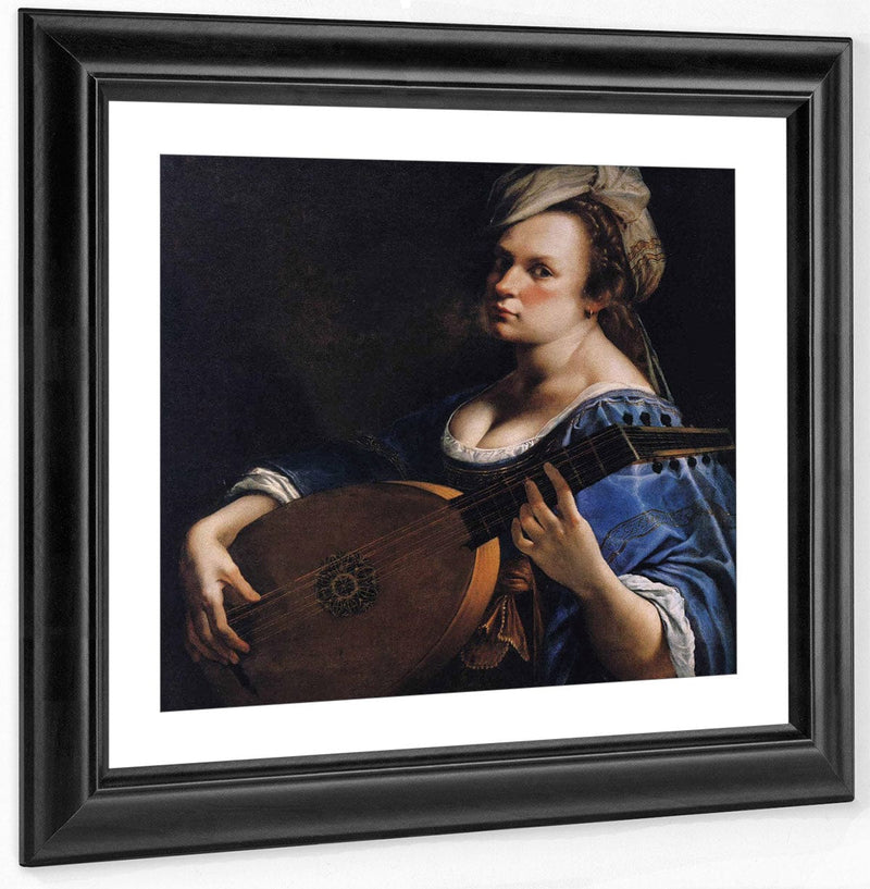 Self Portrait As A Lute Player 1617 By Artemisia Gentileschi Fine Art Print