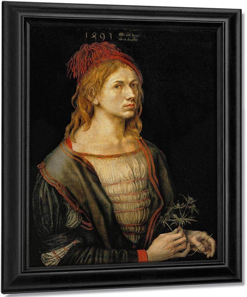 Self Portrait At Age 22 1493 By Albrecht Durer Fine Art Print