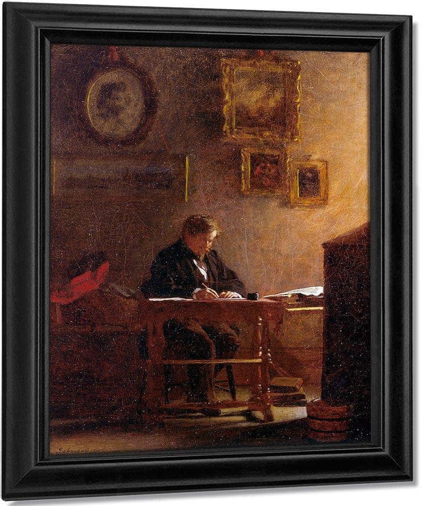 Self Portrait By Eastman Johnson Fine Art Print