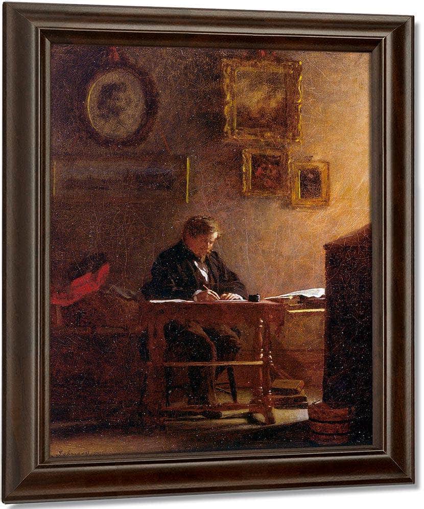 Self Portrait By Eastman Johnson Fine Art Print