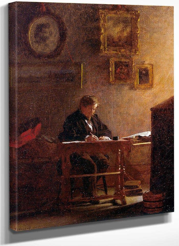Self Portrait By Eastman Johnson Fine Art Print