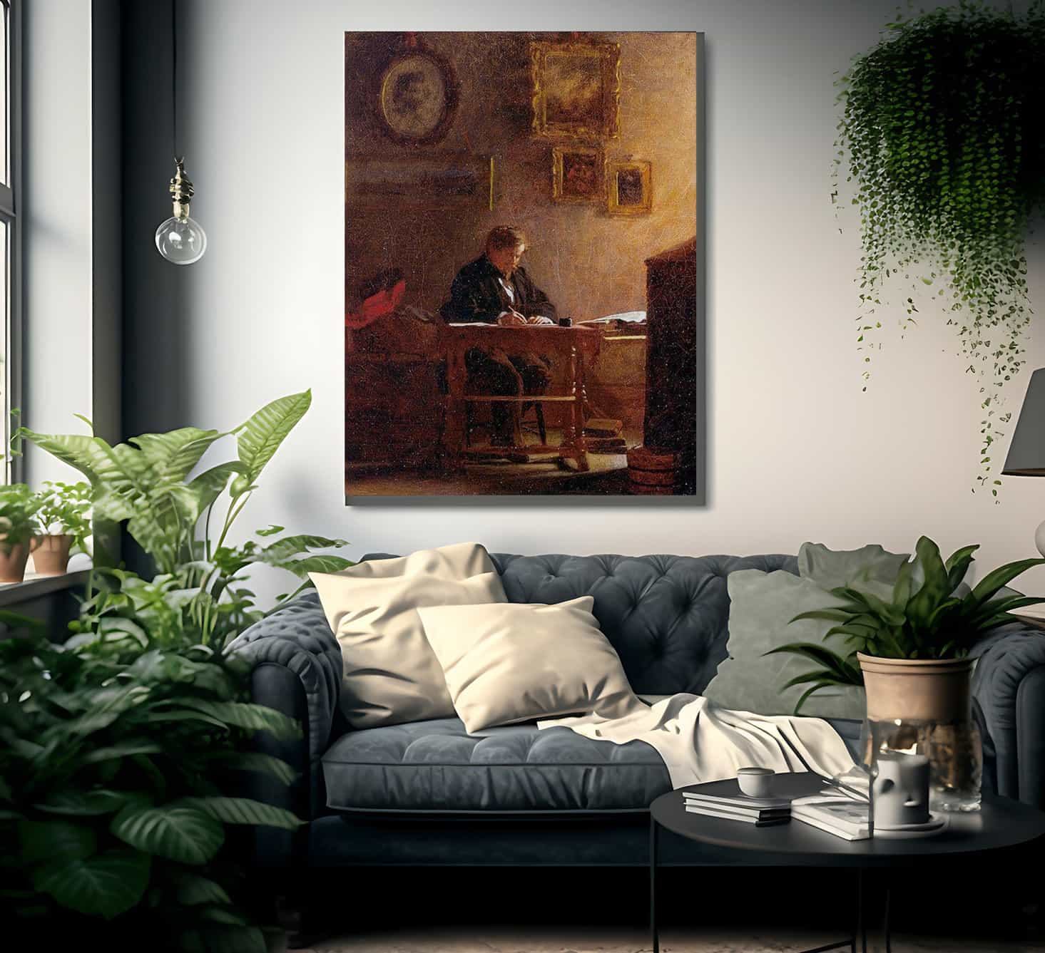 Self Portrait By Eastman Johnson Fine Art Print