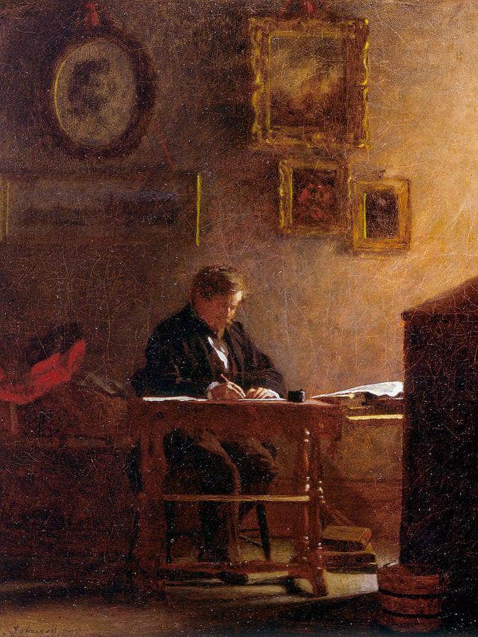 Self Portrait By Eastman Johnson Fine Art Print