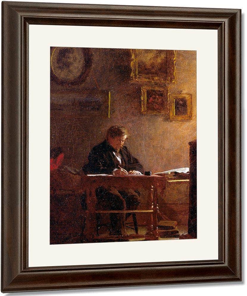 Self Portrait By Eastman Johnson Fine Art Print