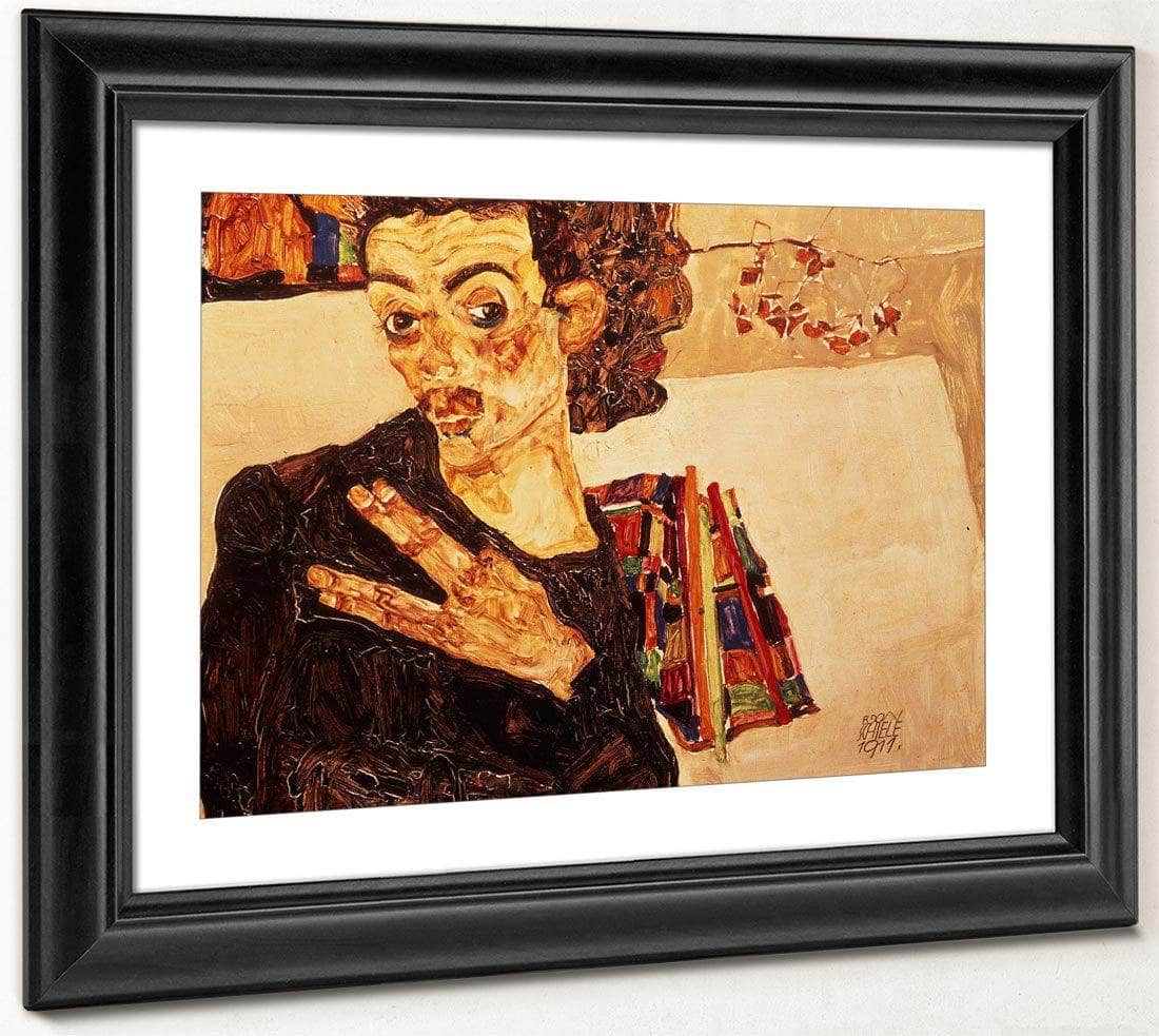 Self Portrait By Egon Schiele Fine Art Print