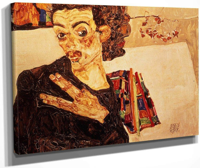 Self Portrait By Egon Schiele Fine Art Print