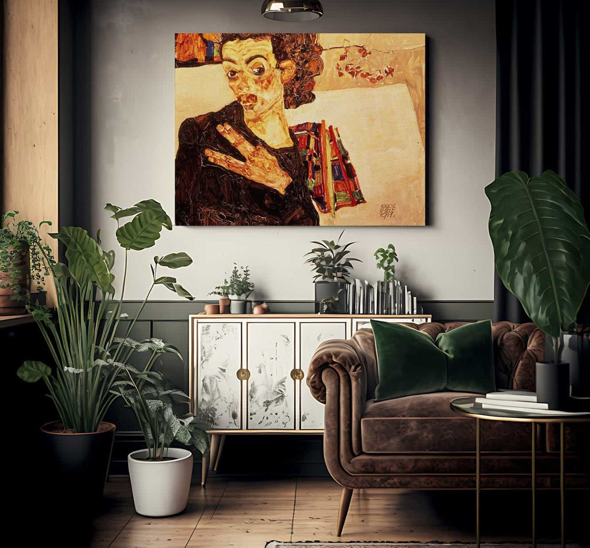 Self Portrait By Egon Schiele Fine Art Print