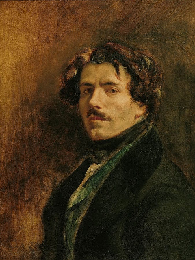 Self Portrait By Ferdinand Victor Eugene Delacroix Fine Art Print