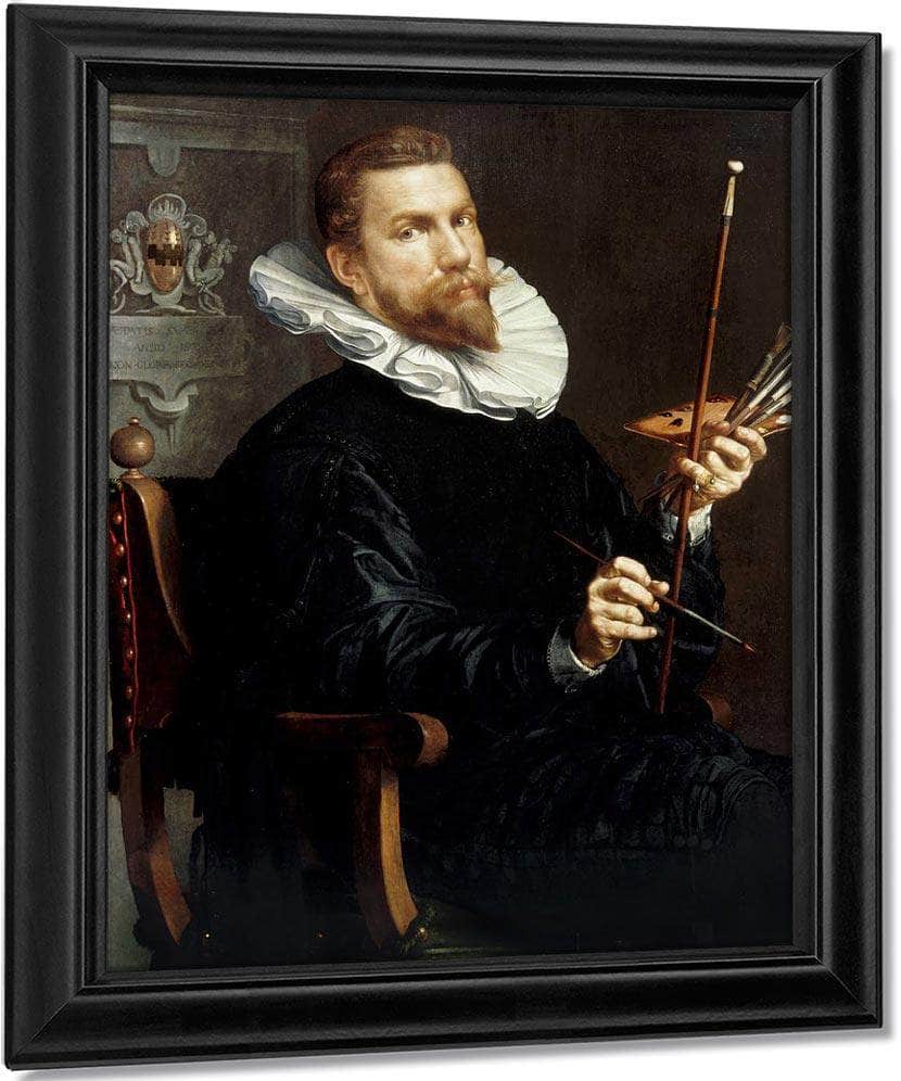 Self Portrait By Joachim Wtewael Fine Art Print