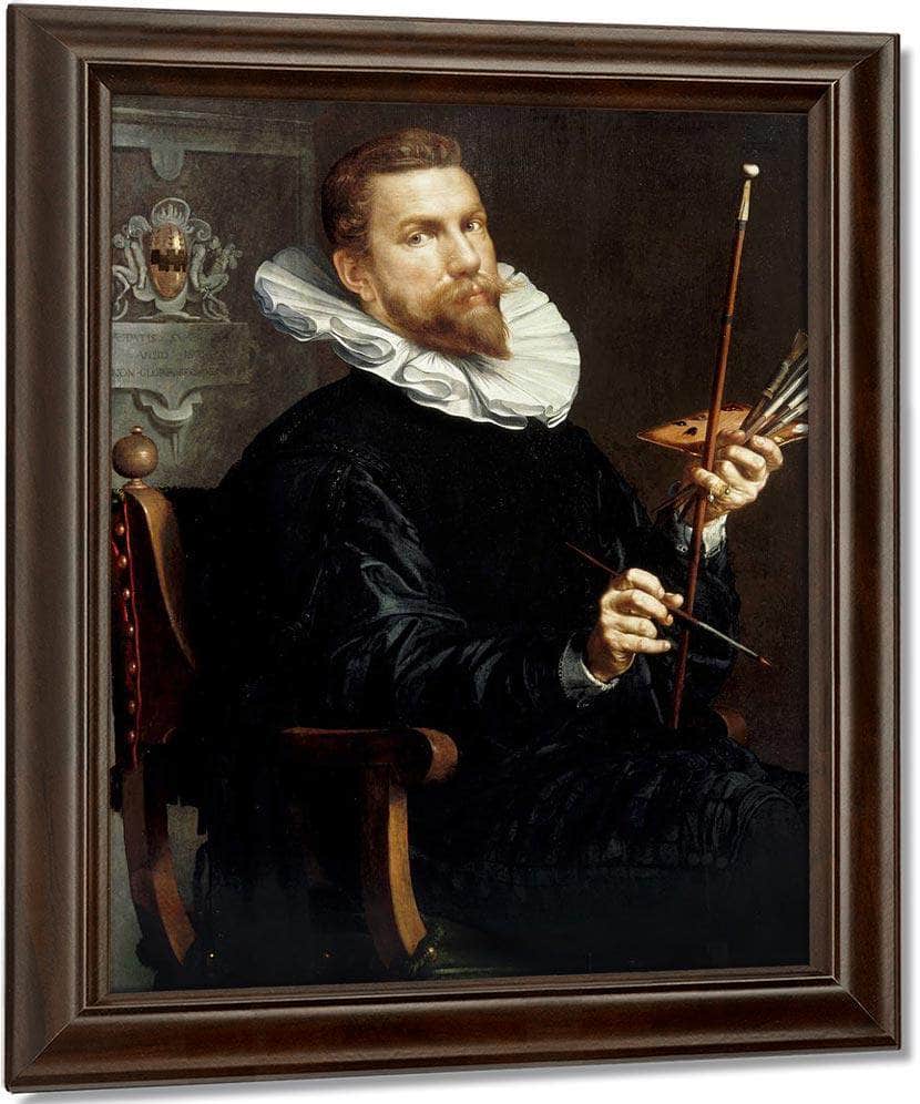 Self Portrait By Joachim Wtewael Fine Art Print