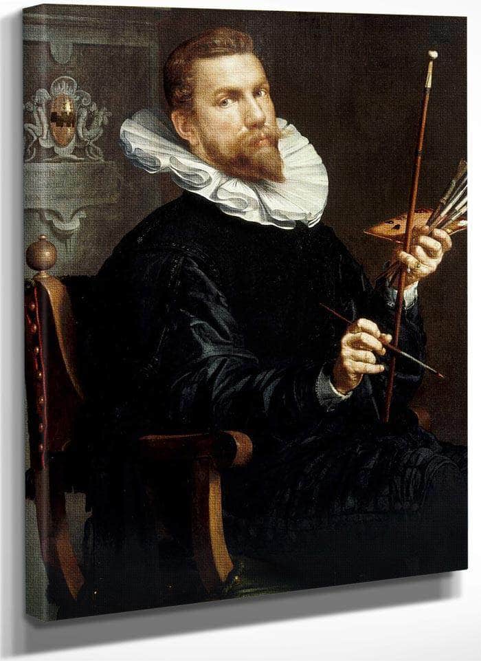 Self Portrait By Joachim Wtewael Fine Art Print