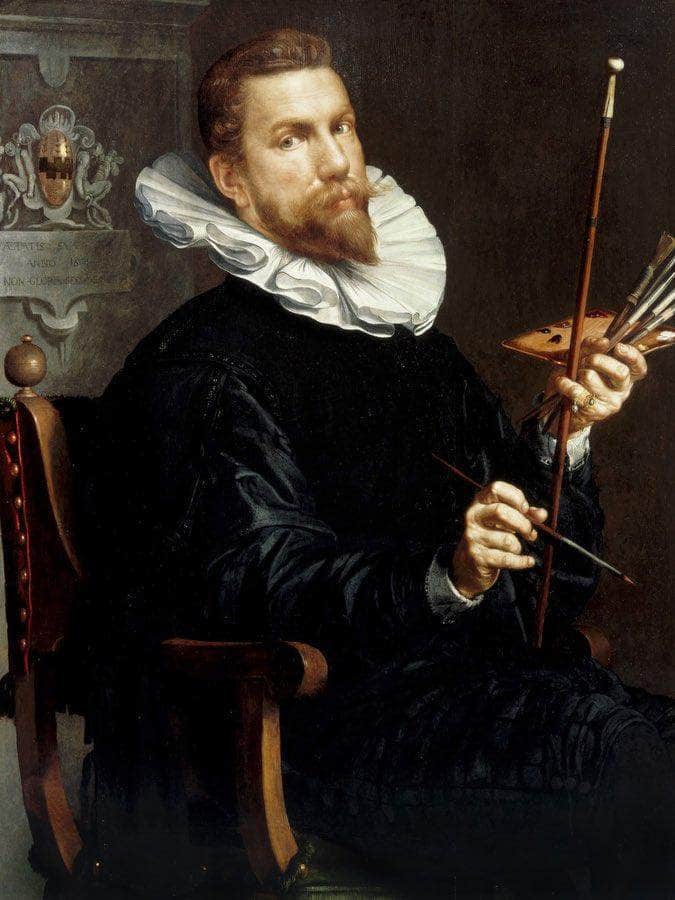 Self Portrait By Joachim Wtewael Fine Art Print