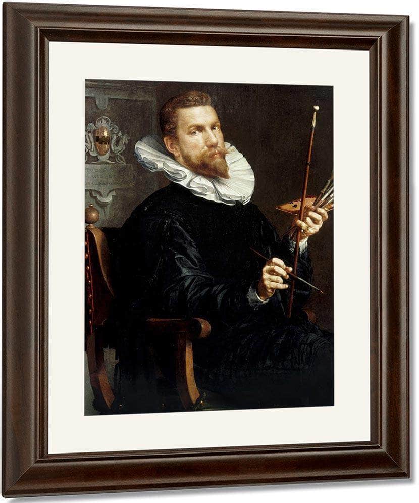 Self Portrait By Joachim Wtewael Fine Art Print