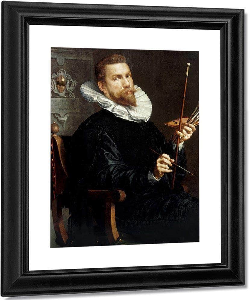 Self Portrait By Joachim Wtewael Fine Art Print