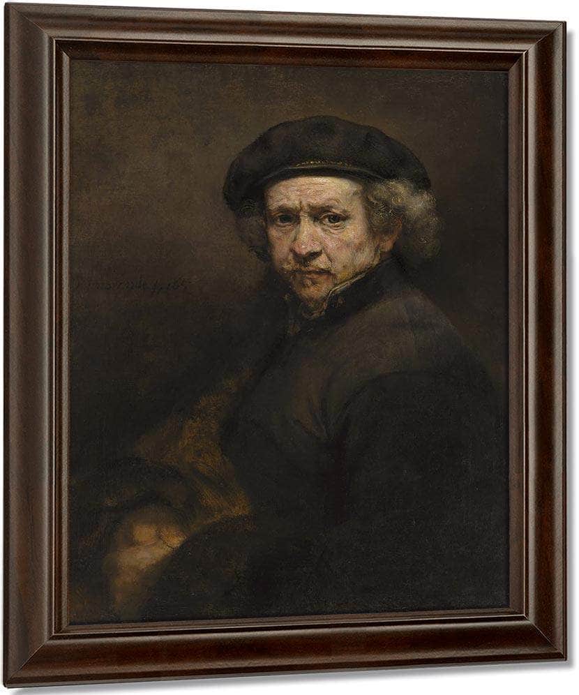 Self Portrait By Rembrandt Fine Art Print