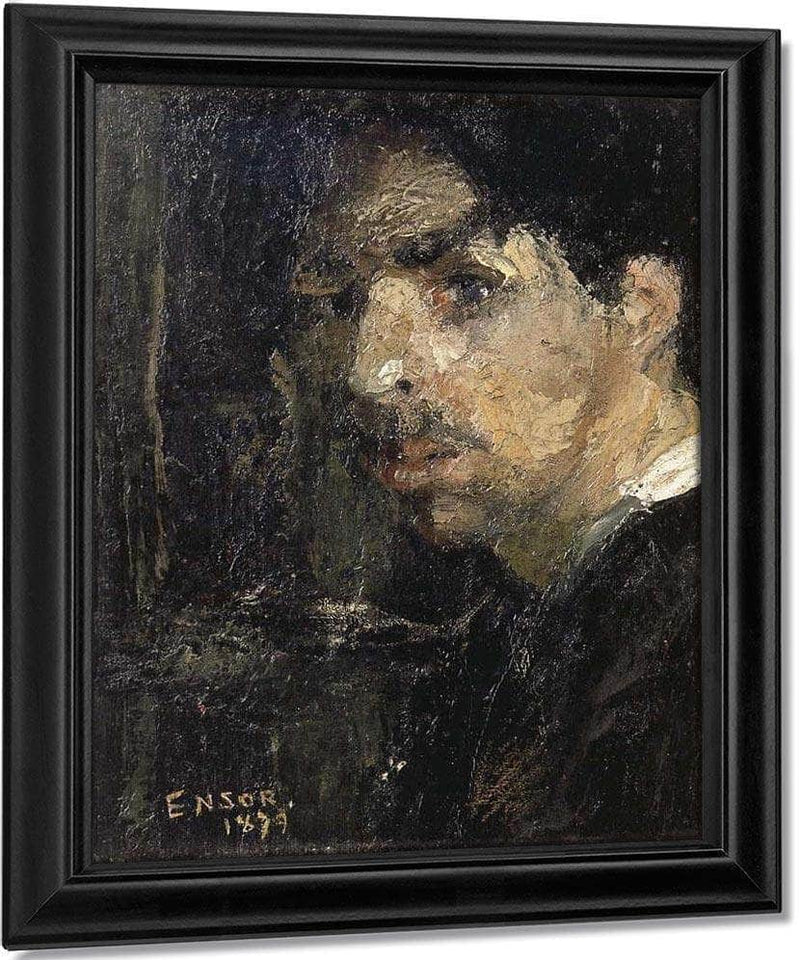 Self Portrait, Called The Big Head By James Ensor Fine Art Print