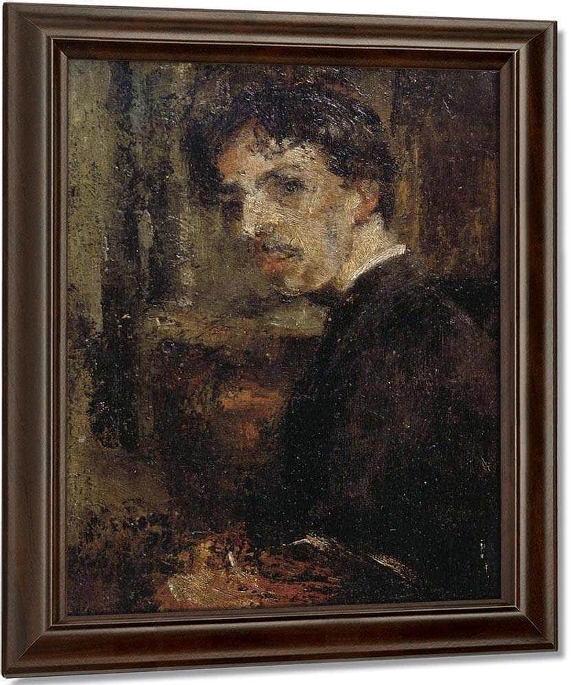 Self Portrait, Called The Little Head By James Ensor Fine Art Print