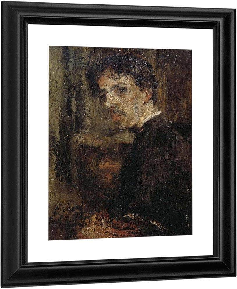 Self Portrait, Called The Little Head By James Ensor Fine Art Print